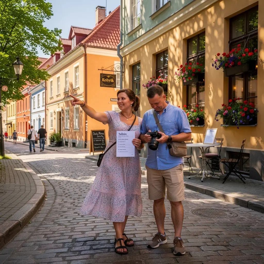 Prinditud marsruutide kaart, millel on selged juhised ja soovitused peatuskohtadeks.